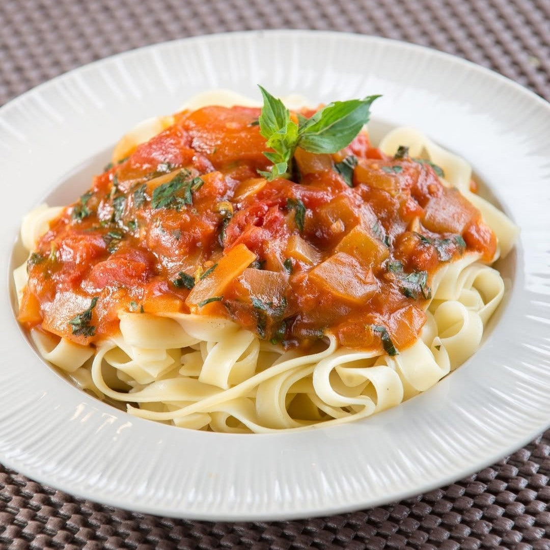 Tagliatelle, Sauce Tomate, Basilic